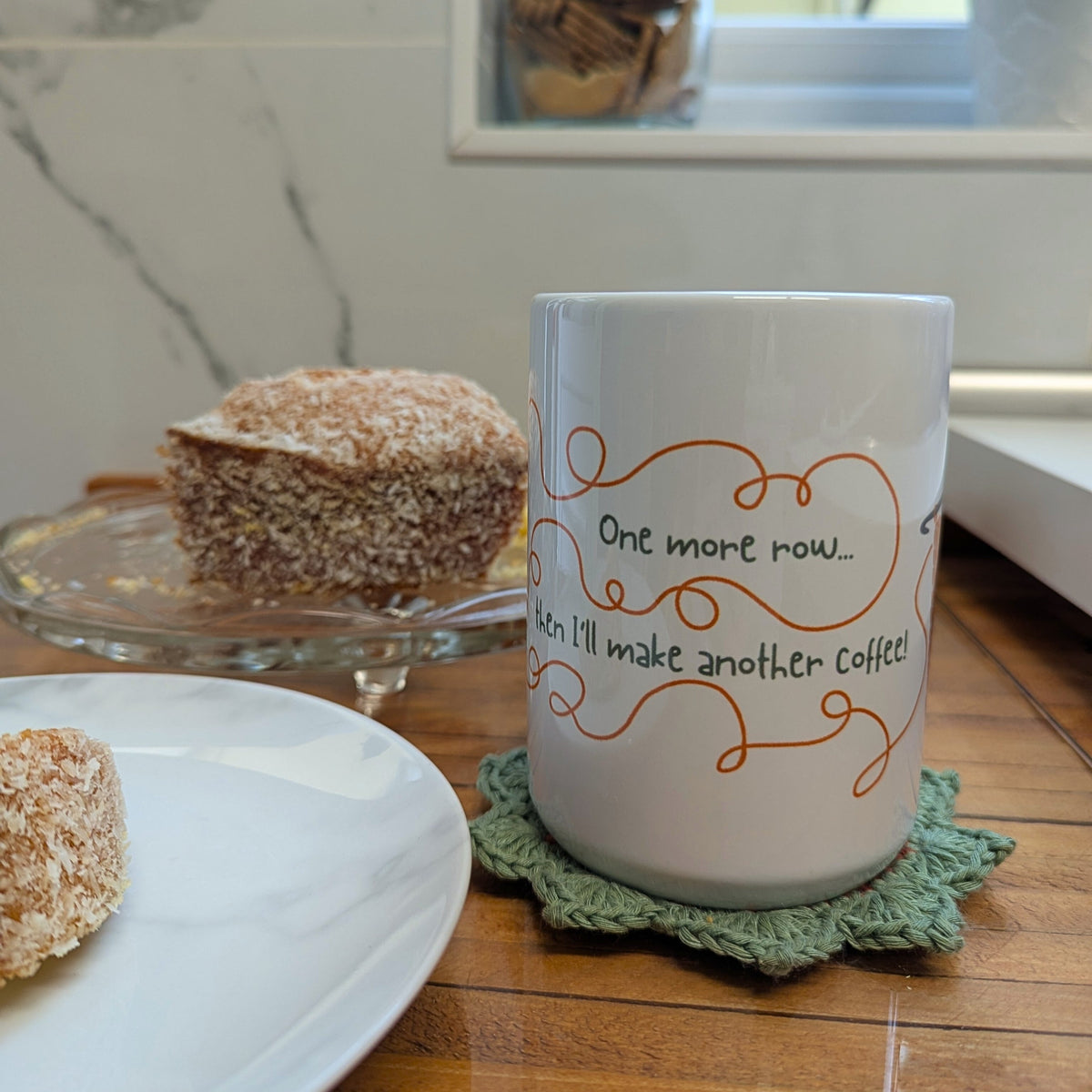 One more row... Then I'll make another coffee! by Brunaticality - Ceramic 15oz Mug