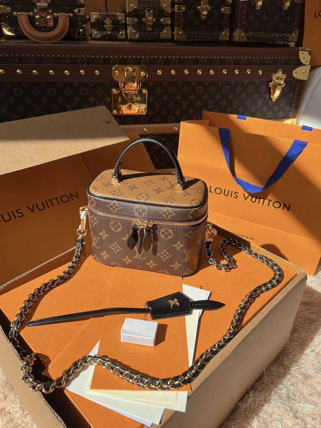 LV Vanity PM Monogram Crossbody Bags(19*13*11)cm