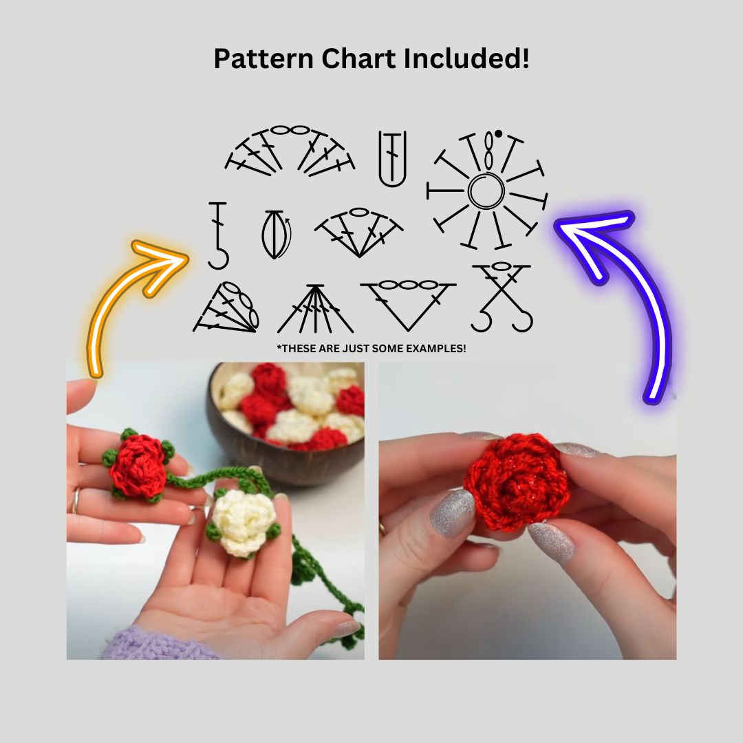 Crochet Rose Garland Written Pattern, Crochet Rose Garland, Crochet Rose, Crochet, Brunaticality
