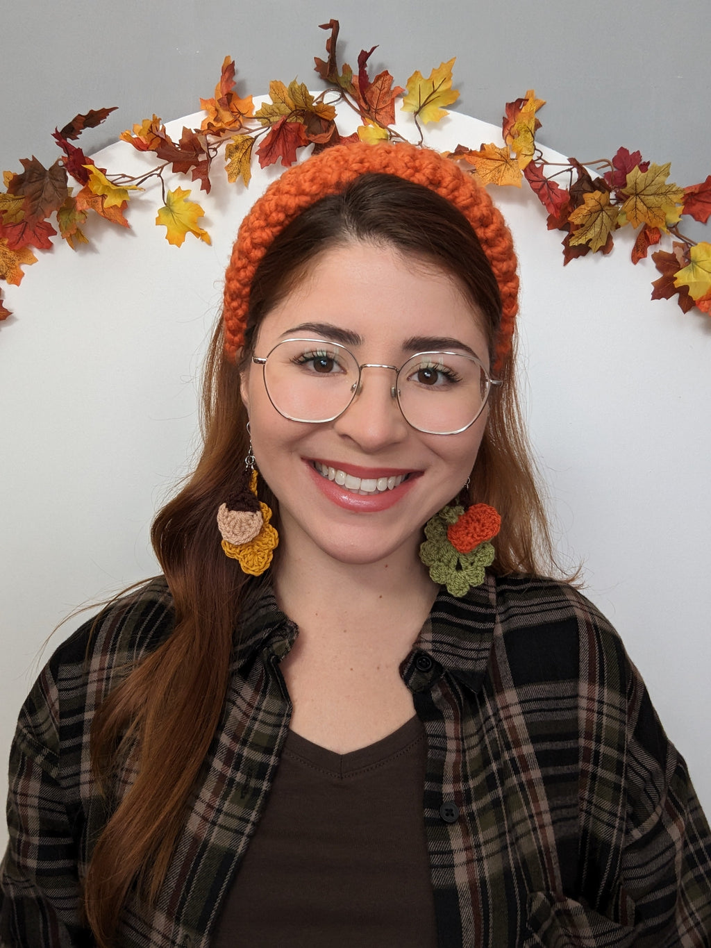 Crochet Autumn Appliques Set of 4, Crochet Written Pattern, Crochet, Brunaticality