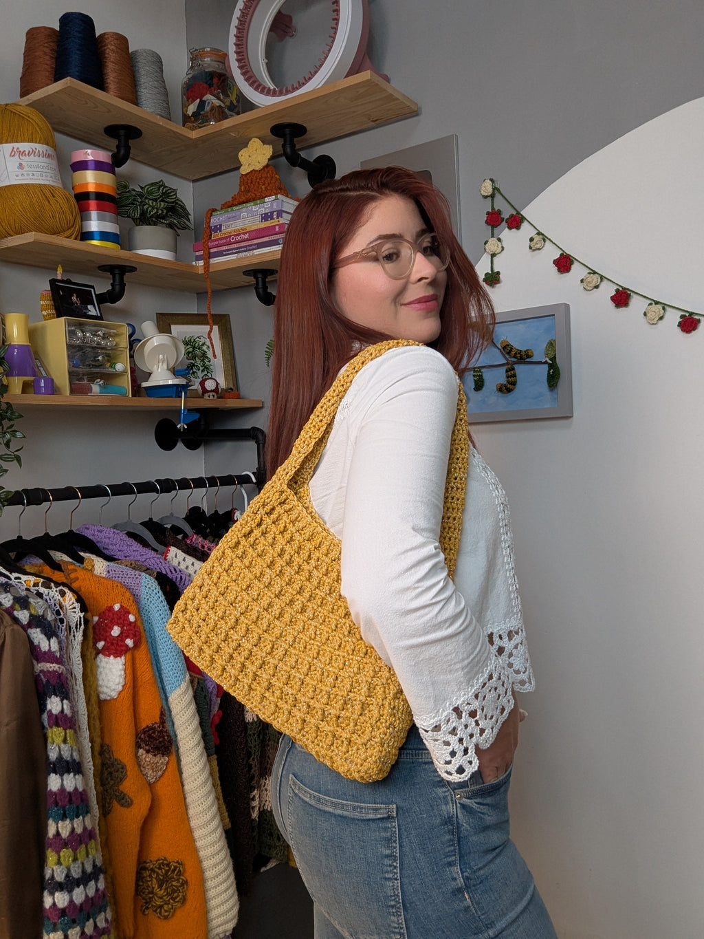 Crochet Shoulder Bag Pattern, Crochet Pattern, Crochet Bag, Sac au Crochet, Bolso de Crochet, Häkelmuster für eine Tasche, Brunaticality