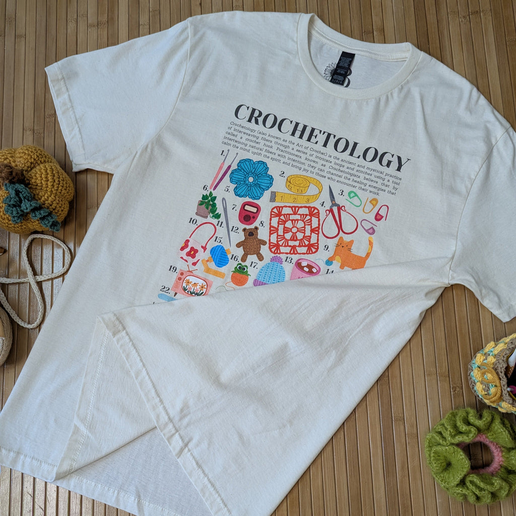 Crochetology T-Shirt - The ultimate tee for crochet lovers and yarn enthusiasts! - Classic Crewneck T-shirt by Brunaticality