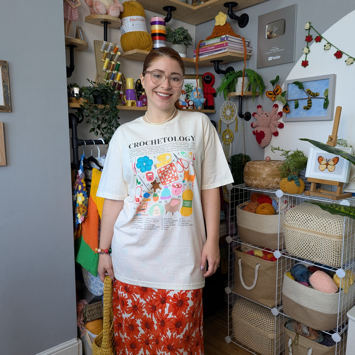 Crochetology T-Shirt - The ultimate tee for crochet lovers and yarn enthusiasts! - Classic Crewneck T-shirt by Brunaticality