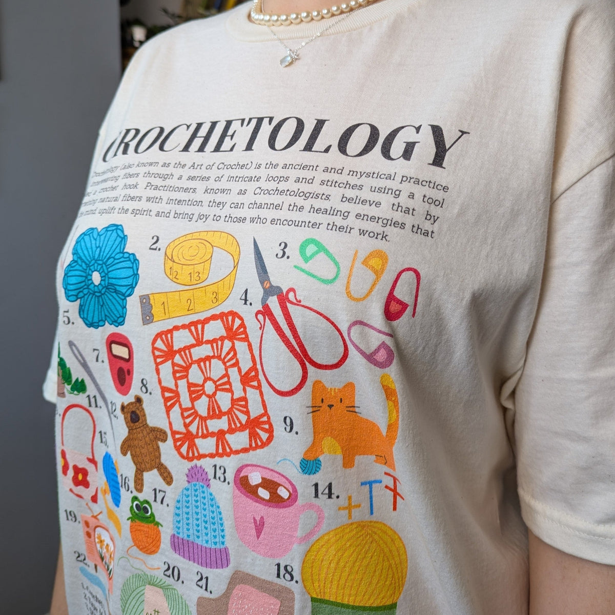 Crochetology T-Shirt - The ultimate tee for crochet lovers and yarn enthusiasts! - Classic Crewneck T-shirt by Brunaticality