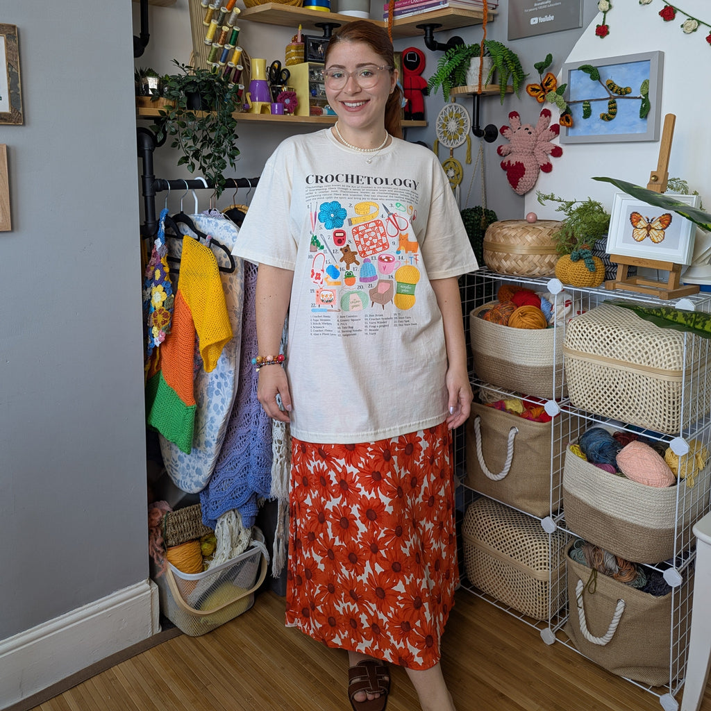 Crochetology T-Shirt - The ultimate tee for crochet lovers and yarn enthusiasts! - Classic Crewneck T-shirt by Brunaticality